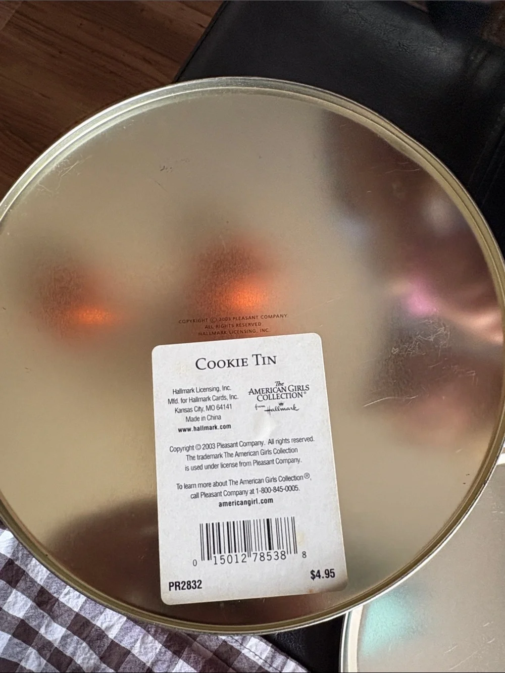 American Girl Decorative Party Tin - White